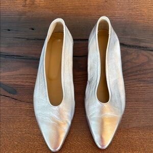 Aeyde Silver Flats Ballerina